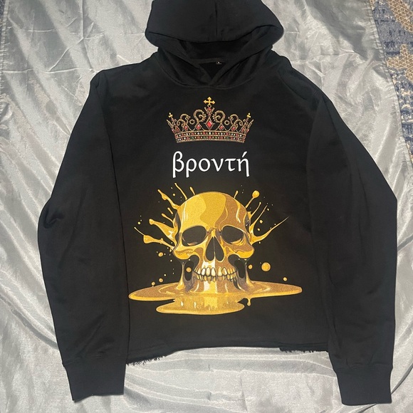 Custom Made Hoodie. Crown and Skull theme - Picture 4 of 5